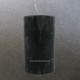 12cm x 7cm Black Solid Colour Rustic Pillar Candles